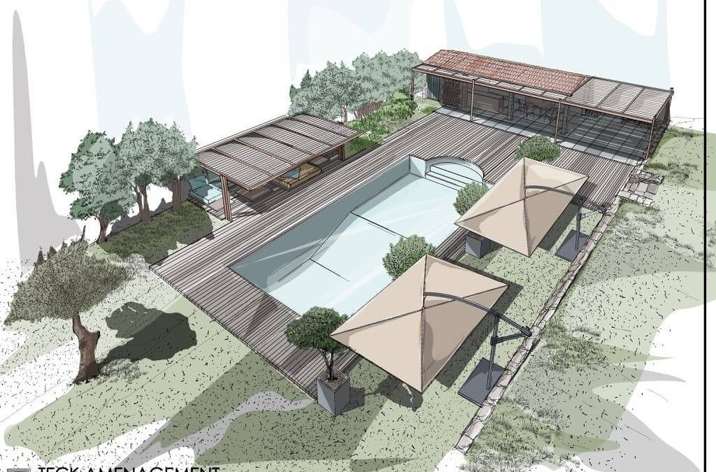 Optez pour une belle plage de piscine en bois pour votre villa de Bandol