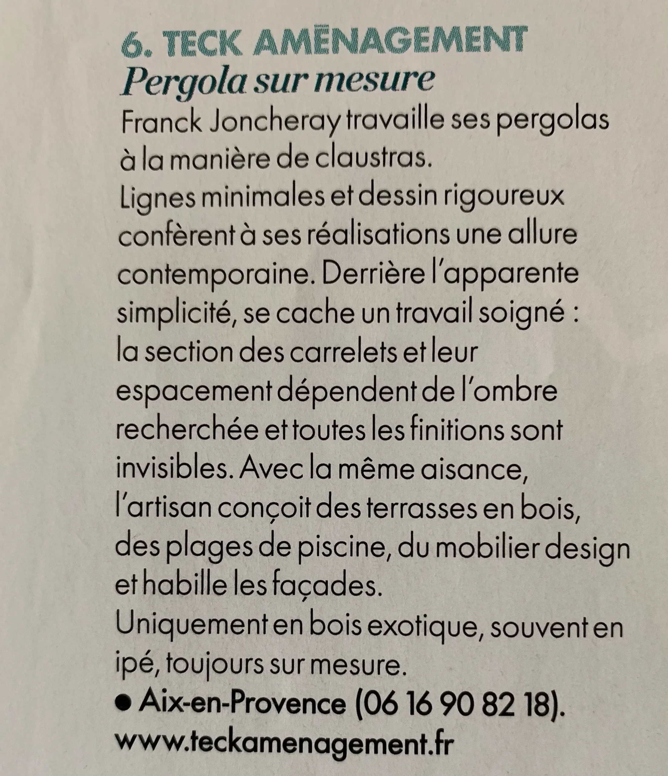 Pergola bois bioclimatique à Marseille