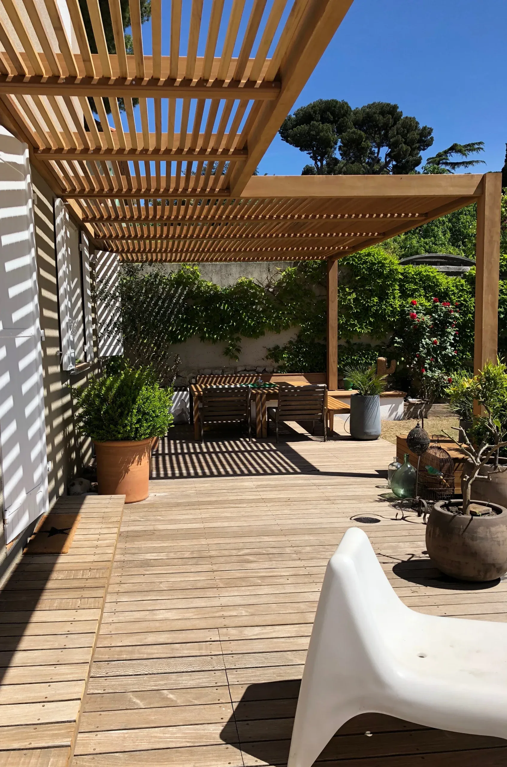 Pergola bois bioclimatique à Marseille