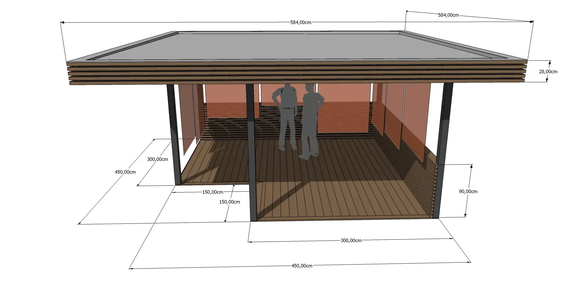 Pergola bois bioclimatique à Marseille