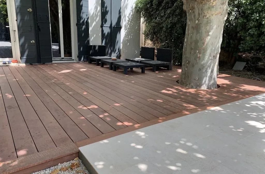 Création et pose de terrasse en bois ipé de 50 m² à Aix en Provence