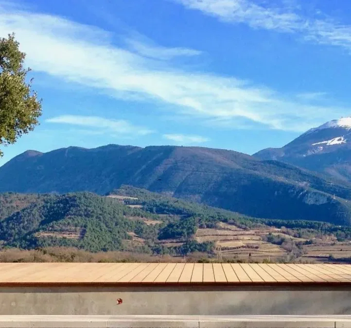 Terrasse en bois panoramique en IPE dans le Vaucluse